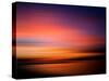 Sunset at the Beach. Blurred Panning Motion. Abstract-mervas-Stretched Canvas