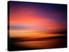 Sunset at the Beach. Blurred Panning Motion. Abstract-mervas-Stretched Canvas