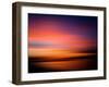 Sunset at the Beach. Blurred Panning Motion. Abstract-mervas-Framed Photographic Print