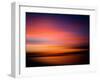 Sunset at the Beach. Blurred Panning Motion. Abstract-mervas-Framed Photographic Print