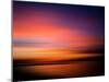 Sunset at the Beach. Blurred Panning Motion. Abstract-mervas-Mounted Photographic Print