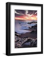 Sunset at the Beach Puerto De La Pena Ajuy, Fuerteventura, Canary Islands, Spain, Atlantic, Europe-Markus Lange-Framed Photographic Print