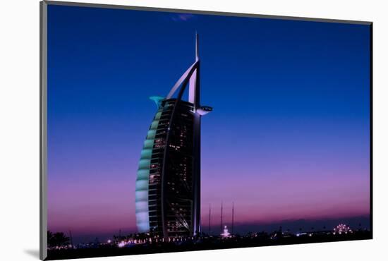 Sunset at the Burj Al Arab, Dubai, United Arab Emirates-Bill Bachmann-Mounted Photographic Print