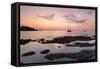 Sunset at the Coast Near Centuri Port, Corsica, France, Mediterranean, Europe-Markus Lange-Framed Stretched Canvas