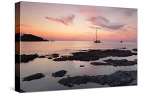 Sunset at the Coast Near Centuri Port, Corsica, France, Mediterranean, Europe-Markus Lange-Stretched Canvas