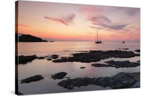 Sunset at the Coast Near Centuri Port, Corsica, France, Mediterranean, Europe-Markus Lange-Stretched Canvas