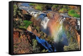 Sunset at the Epupa Waterfall, Namibia-Grobler du Preez-Framed Stretched Canvas