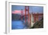 Sunset at The Gate, Golden Gate Bridge, San Francisco-Vincent James-Framed Photographic Print