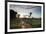 Sunset at the Gate of a Bonito Farm, with Rolling Hills in the Background-Alex Saberi-Framed Photographic Print