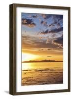 Sunset at the Great Salt Lake in Utah on a Warm Early Spring Day-Clint Losee-Framed Photographic Print