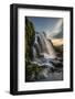 Sunset at the Loup o Fintry waterfall near the village of Fintry, Stirlingshire, Scotland-George Robertson-Framed Photographic Print