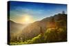 Sunset at the Newfound Gap in the Great Smoky Mountains.-SeanPavonePhoto-Stretched Canvas