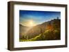 Sunset at the Newfound Gap in the Great Smoky Mountains.-SeanPavonePhoto-Framed Photographic Print