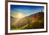 Sunset at the Newfound Gap in the Great Smoky Mountains.-SeanPavonePhoto-Framed Photographic Print