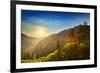 Sunset at the Newfound Gap in the Great Smoky Mountains.-SeanPavonePhoto-Framed Photographic Print