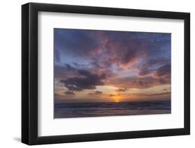 Sunset at the North Sea in Denmark-Ralf Gerard-Framed Photographic Print