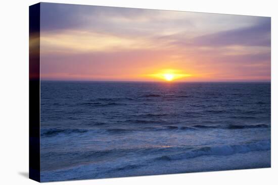 Sunset at the Ocean, Gleneden Beach State Wayside, Oregon, USA-Jamie & Judy Wild-Stretched Canvas