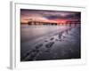 Sunset at the Pier on St. Simon Island, Georgia-Frances Gallogly-Framed Photographic Print