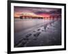 Sunset at the Pier on St. Simon Island, Georgia-Frances Gallogly-Framed Photographic Print