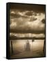 Sunset at the Pier, Pentwater, Michigan ‘10-Monte Nagler-Framed Stretched Canvas