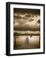 Sunset at the Pier, Pentwater, Michigan ‘10-Monte Nagler-Framed Photographic Print