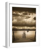 Sunset at the Pier, Pentwater, Michigan ‘10-Monte Nagler-Framed Photographic Print