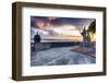 Sunset At The Plaza Of The Religious Procession-George Oze-Framed Photographic Print