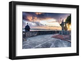 Sunset At The Plaza Of The Religious Procession-George Oze-Framed Photographic Print