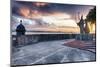 Sunset At The Plaza Of The Religious Procession-George Oze-Mounted Photographic Print