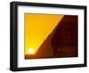 Sunset at the Pyramid of Khafre and Sphinx at Giza, 4th Dynasty, Old Kingdom, Egypt-Kenneth Garrett-Framed Photographic Print