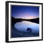 Sunset at the Rappbode Dam in the Harz, Elbingerode, Saxony-Anhalt, Germany-Andreas Vitting-Framed Photographic Print