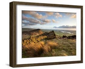 Sunset at the Roaches Including Tittesworth Reservoir, Staffordshire Moorlands, Peak District Natio-Chris Hepburn-Framed Photographic Print