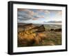 Sunset at the Roaches Including Tittesworth Reservoir, Staffordshire Moorlands, Peak District Natio-Chris Hepburn-Framed Photographic Print