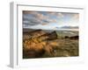 Sunset at the Roaches Including Tittesworth Reservoir, Staffordshire Moorlands, Peak District Natio-Chris Hepburn-Framed Photographic Print