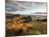 Sunset at the Roaches Including Tittesworth Reservoir, Staffordshire Moorlands, Peak District Natio-Chris Hepburn-Mounted Photographic Print