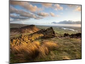 Sunset at the Roaches Including Tittesworth Reservoir, Staffordshire Moorlands, Peak District Natio-Chris Hepburn-Mounted Photographic Print