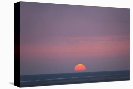 Sunset at the sea, Amrum, Schleswig-Holstein, Germany-null-Stretched Canvas