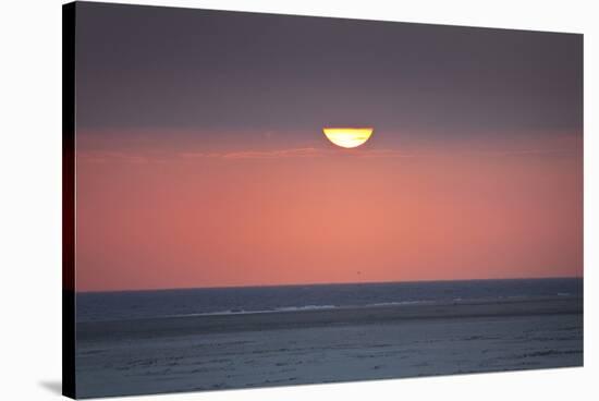 Sunset at the sea, Amrum, Schleswig-Holstein, Germany-null-Stretched Canvas