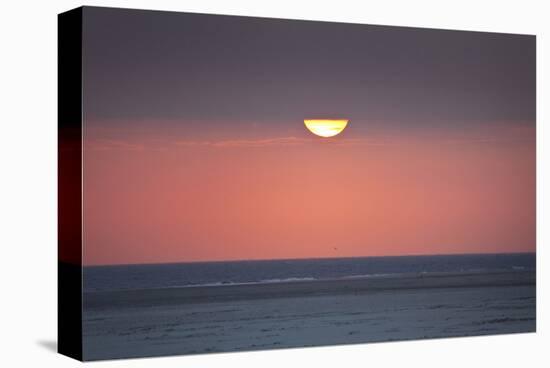 Sunset at the sea, Amrum, Schleswig-Holstein, Germany-null-Stretched Canvas