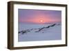 Sunset at the sea, Amrum, Schleswig-Holstein, Germany-null-Framed Art Print