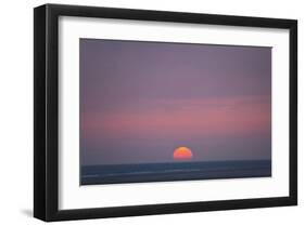 Sunset at the sea, Amrum, Schleswig-Holstein, Germany-null-Framed Art Print