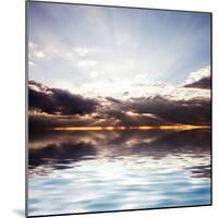 Sunset at the Sea. Beautiful Nature: Water and Sky-Oksana Kovach-Mounted Photographic Print