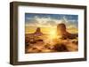 Sunset at the Sisters in Monument Valley, USA-ventdusud-Framed Photographic Print