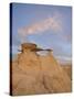 Sunset at the Stone Wings Formation, Bisti Wilderness, New Mexico-James Hager-Stretched Canvas