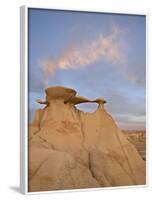 Sunset at the Stone Wings Formation, Bisti Wilderness, New Mexico-James Hager-Framed Photographic Print