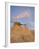 Sunset at the Stone Wings Formation, Bisti Wilderness, New Mexico-James Hager-Framed Photographic Print