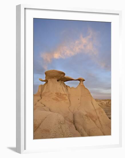 Sunset at the Stone Wings Formation, Bisti Wilderness, New Mexico-James Hager-Framed Photographic Print