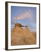 Sunset at the Stone Wings Formation, Bisti Wilderness, New Mexico-James Hager-Framed Photographic Print