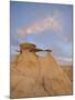 Sunset at the Stone Wings Formation, Bisti Wilderness, New Mexico-James Hager-Mounted Photographic Print