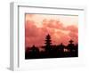 Sunset at the Temple by the Sea, Tenah Lot, Bali, Indonesia-Bill Bachmann-Framed Photographic Print